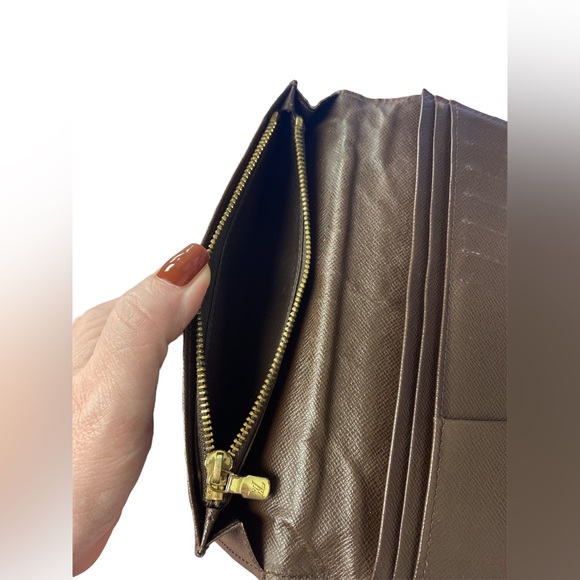 AUTHENTIC LOUIS VUITTON DAMIER PORTE BRAZZA LONG WALLET - Picture 5 of 16